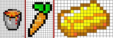 Предметы из МАЙНКРАФТА по клеточкам