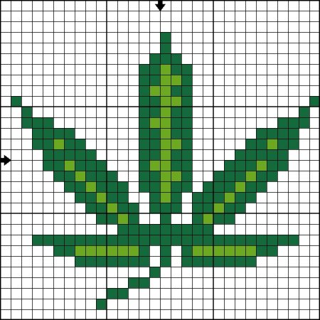 Вышивка конопляный лист