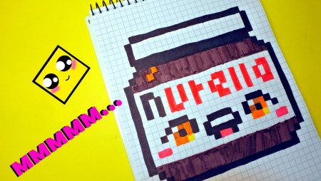 Рисование по клеткам еда