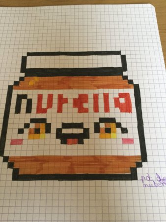 Рисунки по клеточкам Нутелла