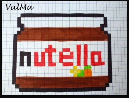 Рисунки в клетку Нутелла
