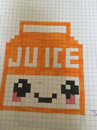 Рисование по клеточкам еда