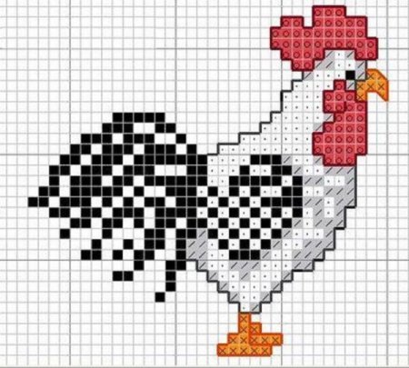 Петух по клеточкам