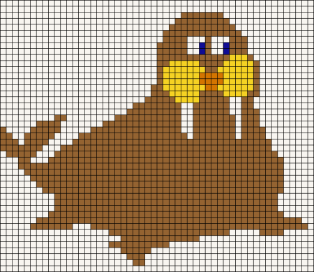 Птичка рисование по клеткам