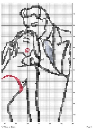 Монохромная вышивка пара