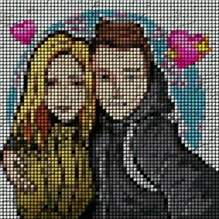 Рисование по клеткам любовь