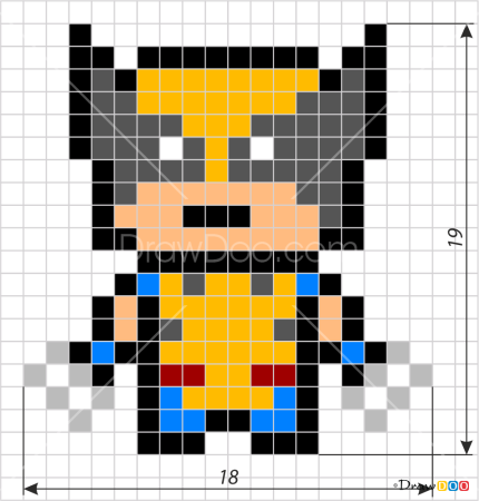 Росомаха в пикселях