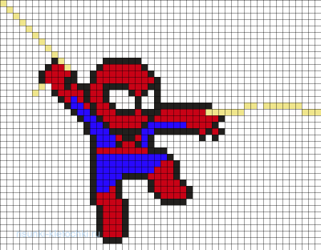 Рисунки по клеточкам люди