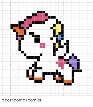 Рисунки по клеточкам пончик