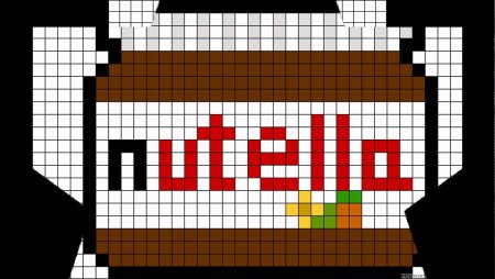 Нутелла по клеточкам в тетради