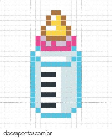 Рисунки по клеточкам лёгкие еда