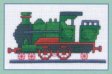 Вышивка крестом паровозик