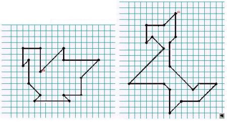 Графический диктант по диагонали