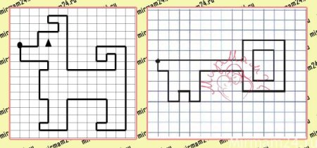 Графический диктант зайчик