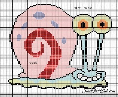 Сквидвард вышивка крестом схемы