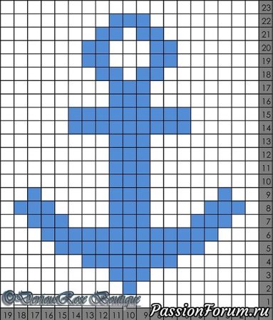 Вышивка якорь схема
