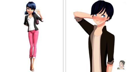 Маринетт и Хлоя в полный рост