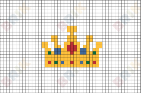 Корона пиксель арт