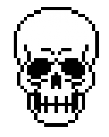 Череп из пикселей