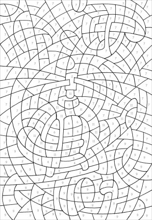 Раскраска мозаика