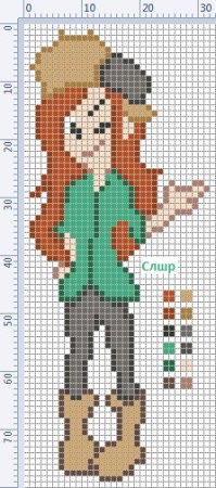 Схема фенечки Гравити Фолз