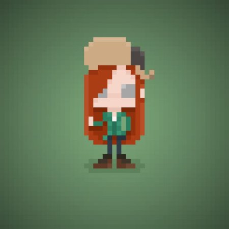 Венди из Гравити Фолз в пикселях