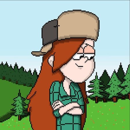 Гравити Фолз по клеткам (Венди)