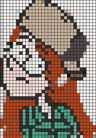 Русалка по клеточкам