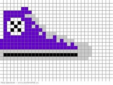 Рисунки по клеточкам одежда