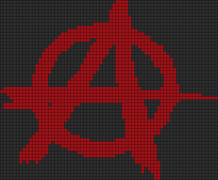 Знак анархии вышивка
