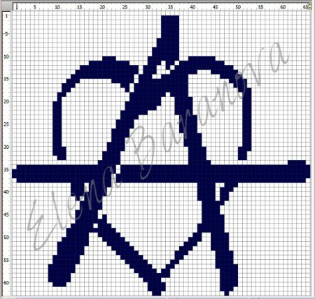 Знак анархии вышивка