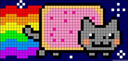 Картинки по клеточкам нян Кэт