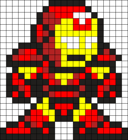 Perler Beads схемы Iron man