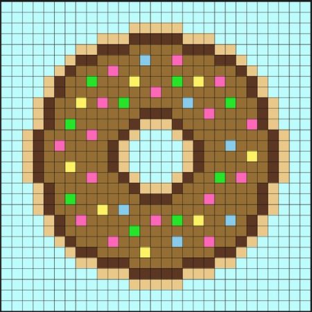 Пончик по клеточкам