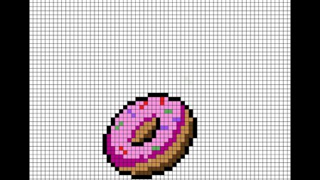 Кавайные рисунки в клеточку