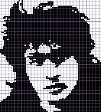 Виктор Цой вышивка крестом схема