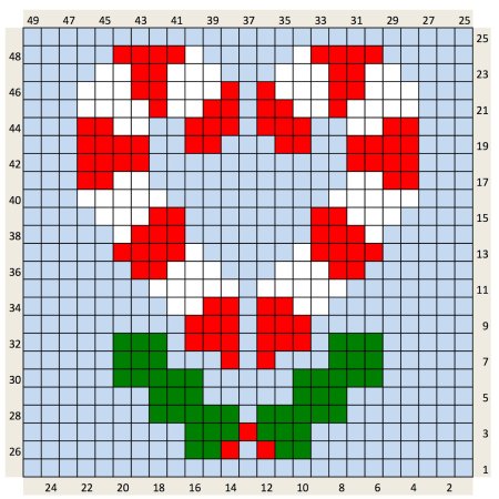 Рисунки по клеточкам новогодние