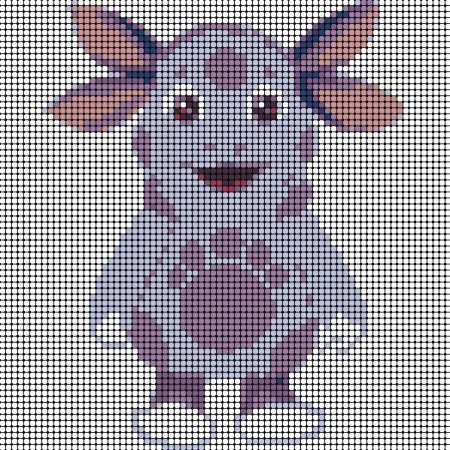 Вышивка крестиком Лунтик