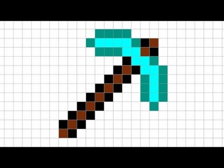 Кирка из МАЙНКРАФТА по клеткам