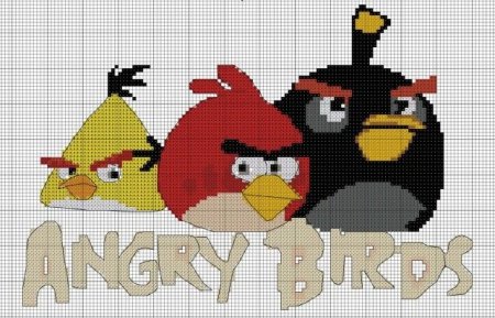 Вышивка крестом Angry Birds