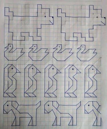 Каллиграфия для дошкольников по клеткам