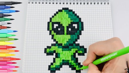 Пришелец по клеткам