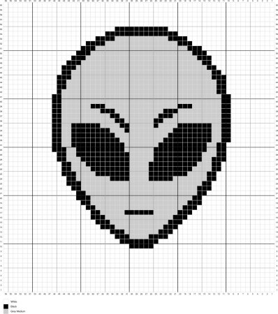 Вышивка крестом инопланетяне