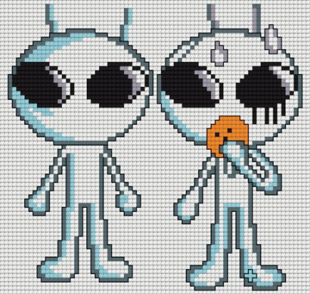 Инопланетянин по клеточкам