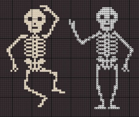 Рисунки по клеточкам зелёные