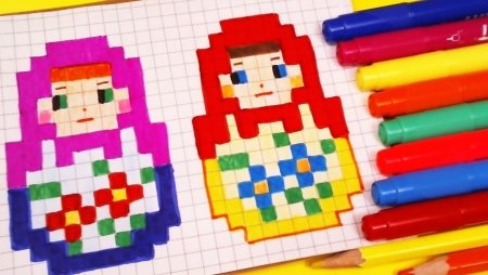 Матрешка пиксель арт