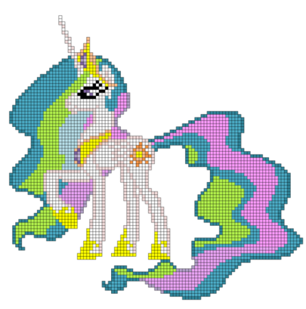 Вышивка крестом пони принцесса Селестия