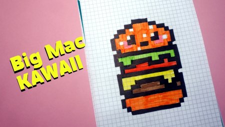 Рисунки по клеточкам бургер