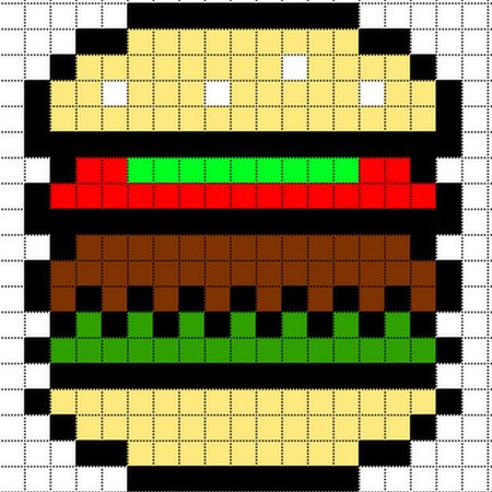 Рисование по клеточкам фастфуд
