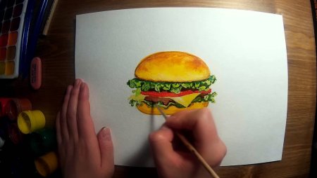 Рисунки по клеточкам бургер